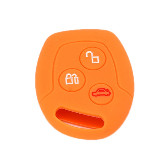 For Ford Transit/Focus 2pcs 3-Button Silicone Key Protector(Orange) - In Car by buy2fix | Online Shopping UK | buy2fix