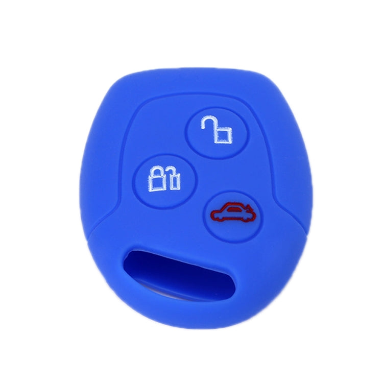 For Ford Transit/Focus 2pcs 3-Button Silicone Key Protector(Sea ??Blue) - Car Key Cases by buy2fix | Online Shopping UK | buy2fix