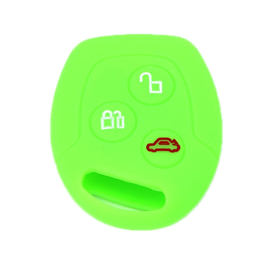 For Ford Transit/Focus 2pcs 3-Button Silicone Key Protector(New Green) - Car Key Cases by buy2fix | Online Shopping UK | buy2fix
