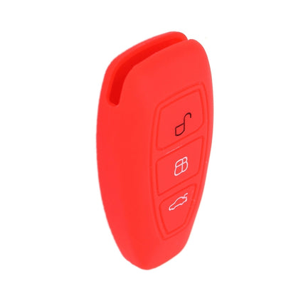 For Ford Focus/Mondeo 2pcs Folding Three-Button Key Protect Cover(Red) by buy2fix