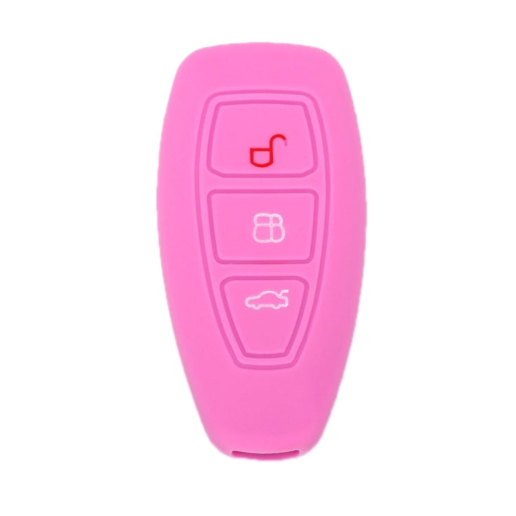 For Ford Focus/Mondeo 2pcs Folding Three-Button Key Protect Cover(Pink) by buy2fix