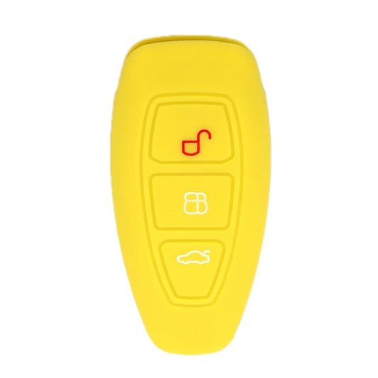 For Ford Focus/Mondeo 2pcs Folding Three-Button Key Protect Cover(Yellow) - Car Key Cases by buy2fix | Online Shopping UK | buy2fix