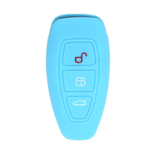 For Ford Focus/Mondeo 2pcs Folding Three-Button Key Protect Cover(Sky Blue) - Car Key Cases by buy2fix | Online Shopping UK | buy2fix