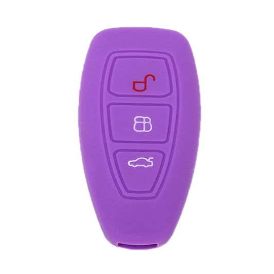 For Ford Focus/Mondeo 2pcs Folding Three-Button Key Protect Cover(Purple) by buy2fix