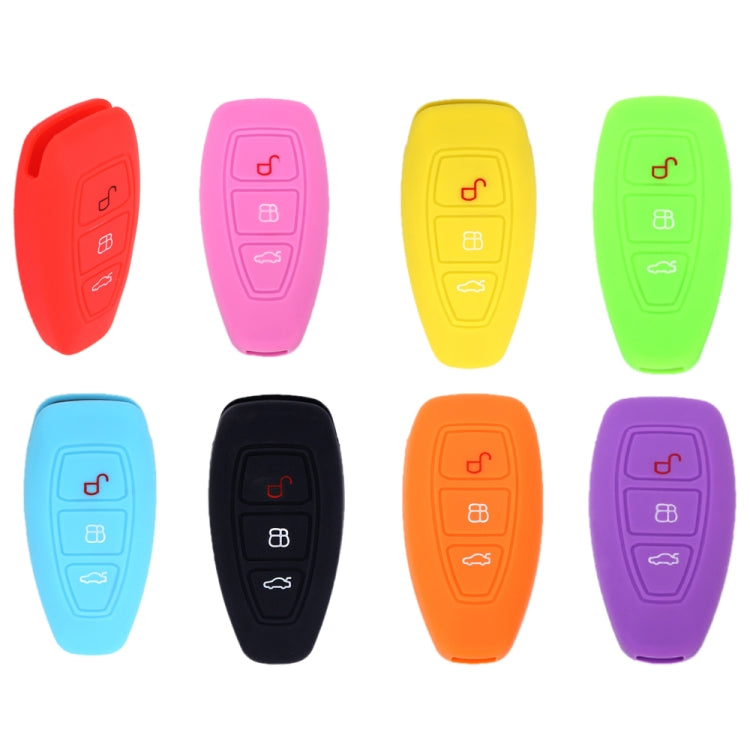 For Ford Focus/Mondeo 2pcs Folding Three-Button Key Protect Cover(Pink) by buy2fix