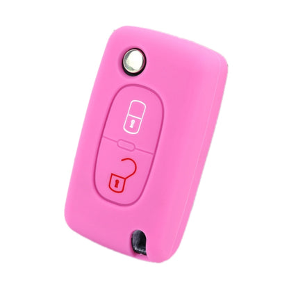 2pcs Car Key Cover for Peugeot 206/207/4008/3008 Citroen Sega/Triumph/C5(Pink) by buy2fix