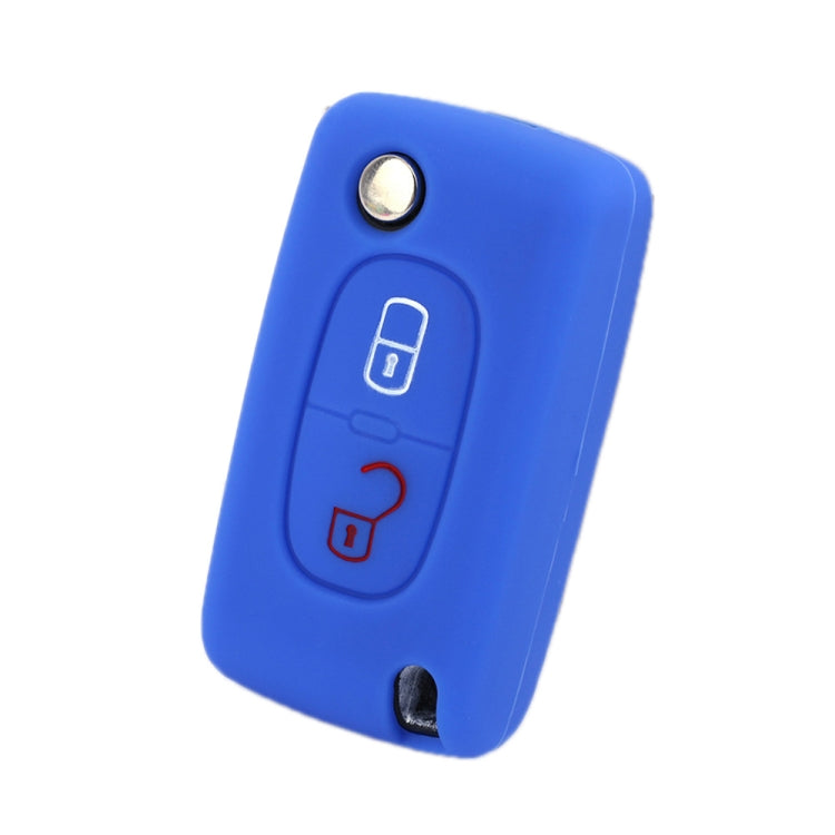 2pcs Car Key Cover for Peugeot 206/207/4008/3008 Citroen Sega/Triumph/C5(Sea Blue) by buy2fix