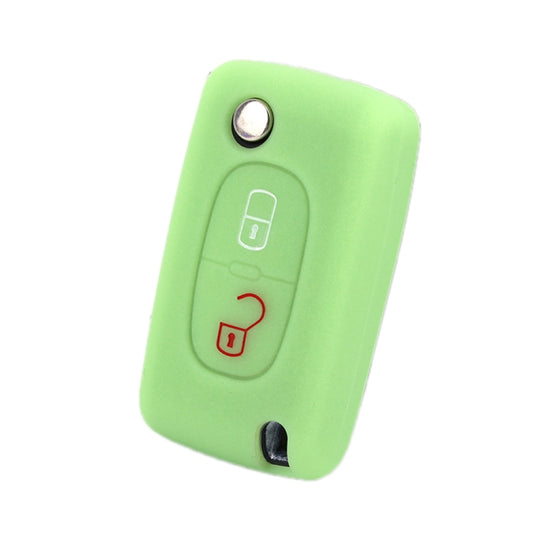 2pcs Car Key Cover for Peugeot 206/207/4008/3008 Citroen Sega/Triumph/C5(Luminous Green) - Car Key Cases by buy2fix | Online Shopping UK | buy2fix