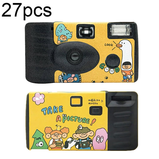 27pcs Illustration Retro Film Camera Waterproof Cartoon Decorative Stickers without Camera - Children Cameras by buy2fix | Online Shopping UK | buy2fix