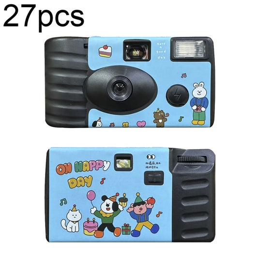 27pcs Happy Day Retro Film Camera Waterproof Cartoon Decorative Stickers without Camera - Children Cameras by buy2fix | Online Shopping UK | buy2fix