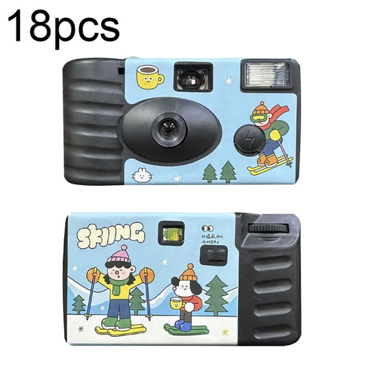 18pcs Sking Retro Film Camera Waterproof Cartoon Decorative Stickers without Camera - Children Cameras by buy2fix | Online Shopping UK | buy2fix
