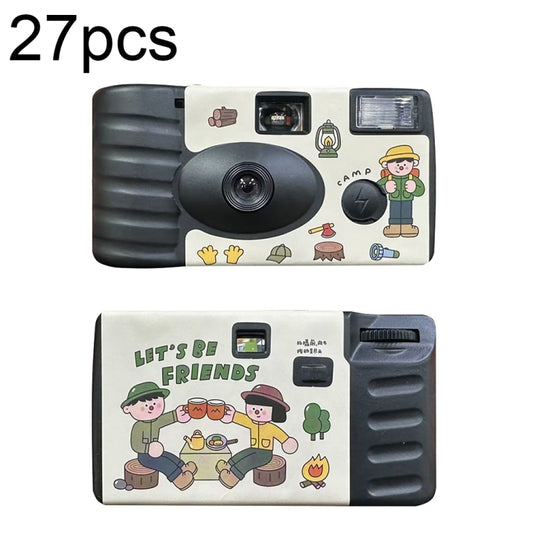27pcs Friend Retro Film Camera Waterproof Cartoon Decorative Stickers without Camera - Children Cameras by buy2fix | Online Shopping UK | buy2fix