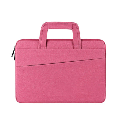 ST03 Waterproof Laptop Storage Bag Briefcase Multi-compartment Laptop Sleeve, Size: 15.6 inches(Rose Pink) by buy2fix