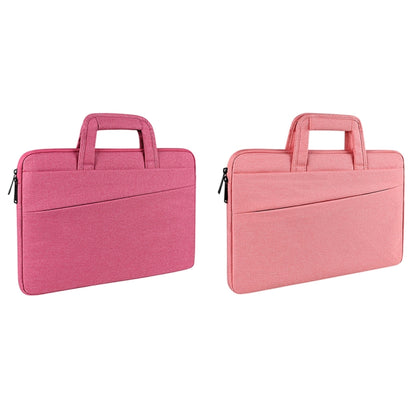 ST03 Waterproof Laptop Storage Bag Briefcase Multi-compartment Laptop Sleeve, Size: 15.6 inches(Rose Pink) by buy2fix