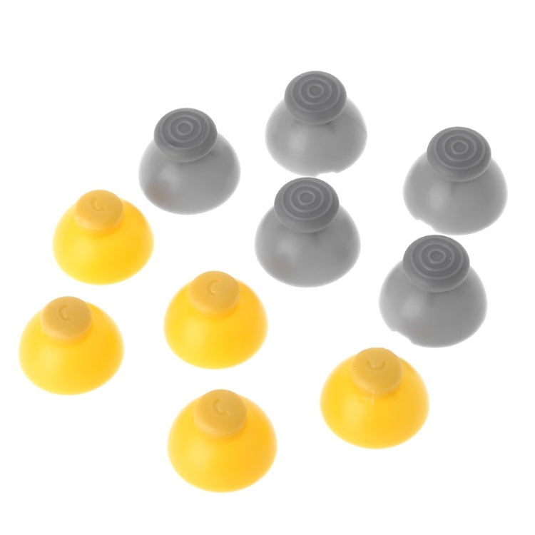 For Nintendo Gamecube NGC Controller 10pcs Joystick Cap Replacement Parts(Yellow) by buy2fix