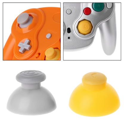 For Nintendo Gamecube NGC Controller 10pcs Joystick Cap Replacement Parts(Yellow) by buy2fix