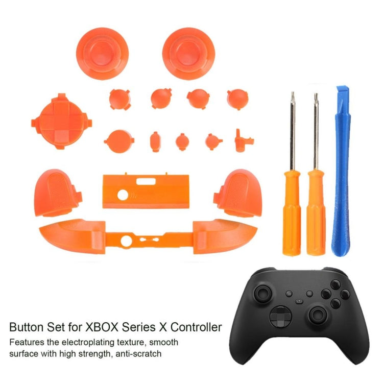 For Xbox Series X Controller Thumbstick LB RB Bumpers Trigger Buttons With Screwdriver Accessories(Black) by buy2fix