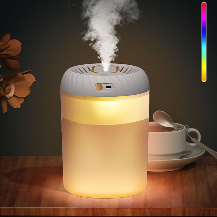 3000ml Double Nozzle Humidifier with Timing Digital Display and Colorful Ambient Light(White) - Air Purifiers & Accessories by buy2fix | Online Shopping UK | buy2fix