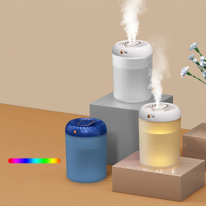 3000ml Double Nozzle Humidifier with Timing Digital Display and Colorful Ambient Light(White) - Air Purifiers & Accessories by buy2fix | Online Shopping UK | buy2fix