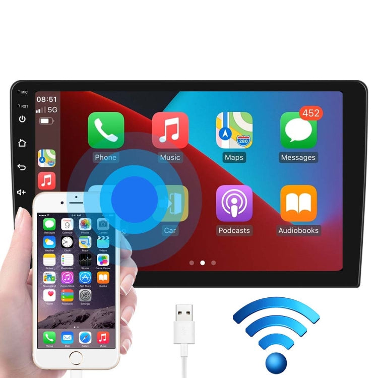 A3012 9 Inch Android Navigation CarPlay 1+32G Dual-Spindle Universal Central Control Screen Car Navigator Reversing Video Player(Standard) by buy2fix