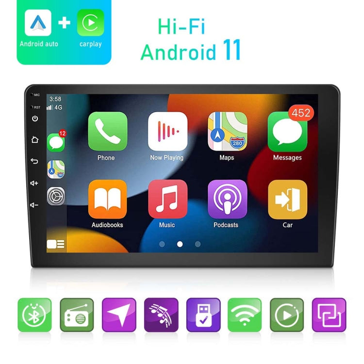 A3012 9 Inch Android Navigation CarPlay 1+32G Dual-Spindle Universal Central Control Screen Car Navigator Reversing Video Player(Standard) by buy2fix