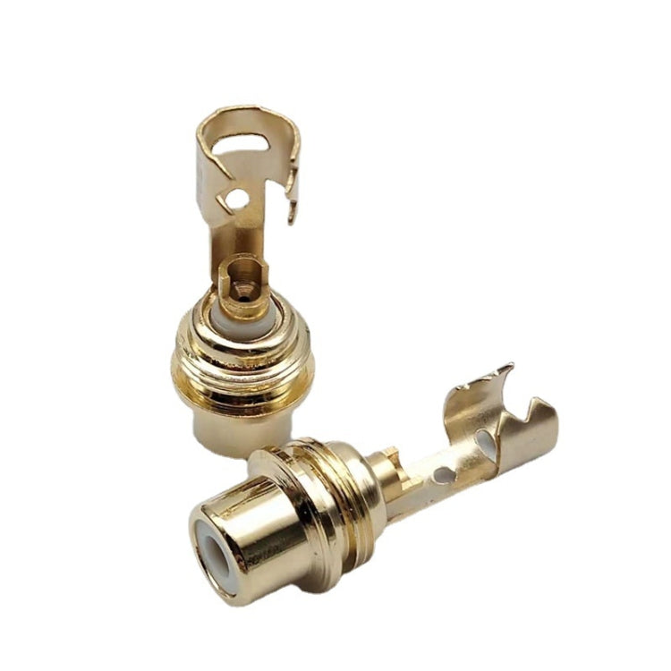 10pcs AV Audio Plug RCA Lotus Female Plug With Clip(M11x0.75mm) by buy2fix