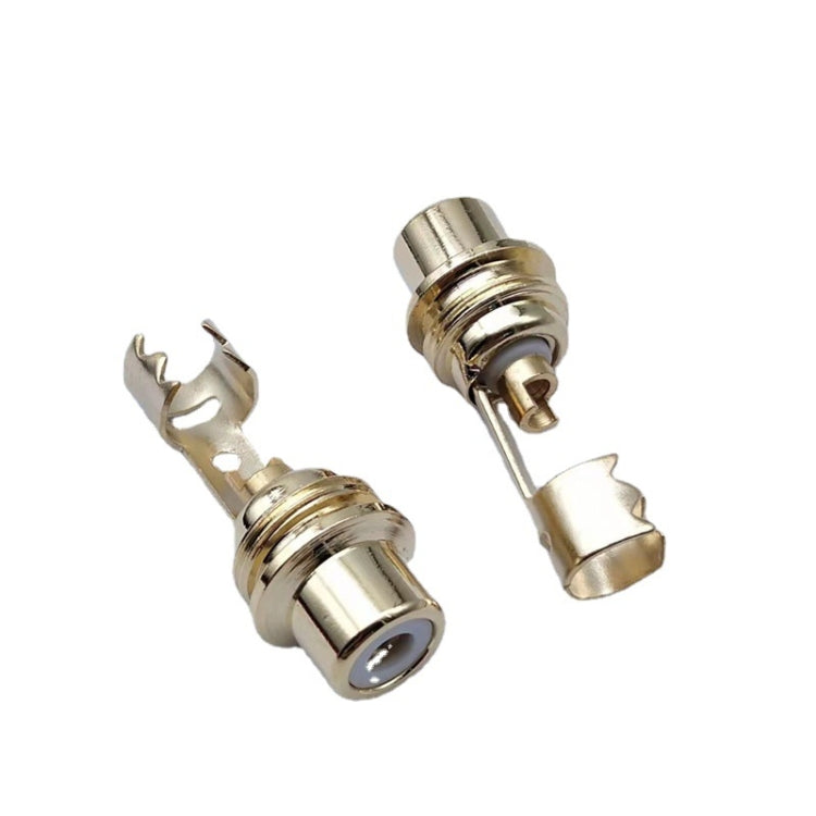 10pcs AV Audio Plug RCA Lotus Female Plug With Clip(M11x0.75mm) by buy2fix