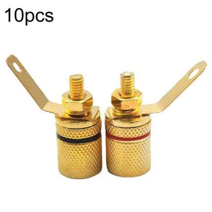 10pcs Speaker Gold-plated 4MM Banana Plug Terminal(306) - Terminal connectors by buy2fix | Online Shopping UK | buy2fix