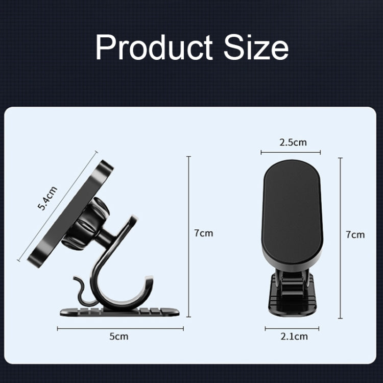 D6 360-degree Rotating Magnetic Suction Car Mobile Phone Holder(Black) by buy2fix