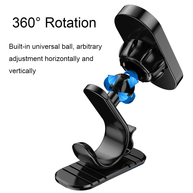 D6 360-degree Rotating Magnetic Suction Car Mobile Phone Holder(Black) by buy2fix