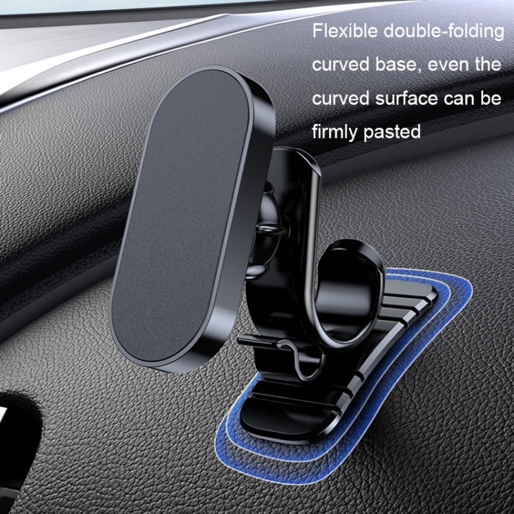 D6 360-degree Rotating Magnetic Suction Car Mobile Phone Holder(Black) by buy2fix
