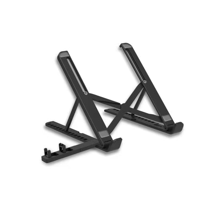 2 In 1 Laptop Mobile Phone Stand Heightening Cooling Stand(Black) by buy2fix