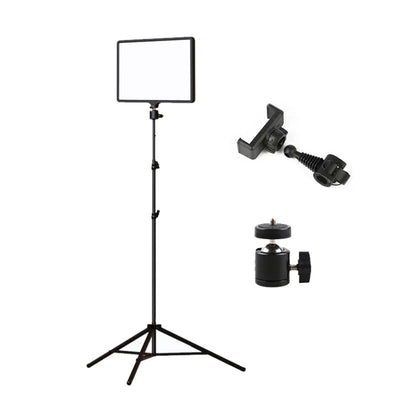 10 Inch 3000-6500K Three-color Temperature Photography Flat-panel Live Fill Light,Spec: 2.1m Bracket+Clip - Selfie Light by buy2fix | Online Shopping UK | buy2fix