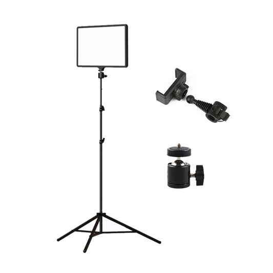 10 Inch 3000-6500K Three-color Temperature Photography Flat-panel Live Fill Light,Spec: 2.1m Bracket+Clip - Selfie Light by buy2fix | Online Shopping UK | buy2fix