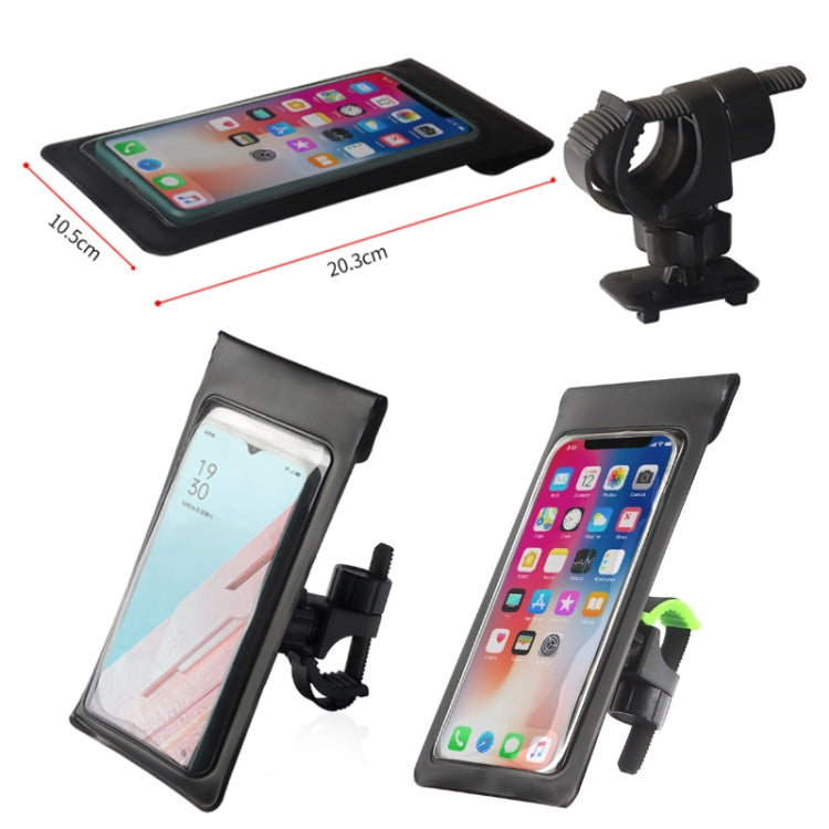 Outdoor Cycling Mobile Phone Navigation Waterproof Bracket(Black Green) by buy2fix