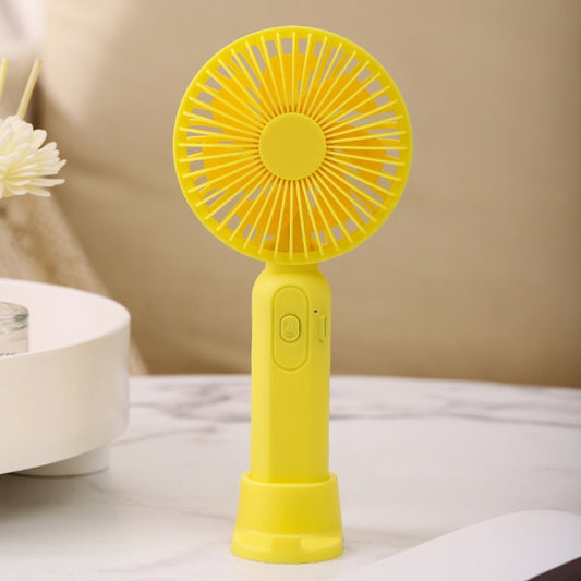 M9 Handheld Mini Fan Outdoor USB Charging Desktop Fan 2500mAh(Yellow) by buy2fix