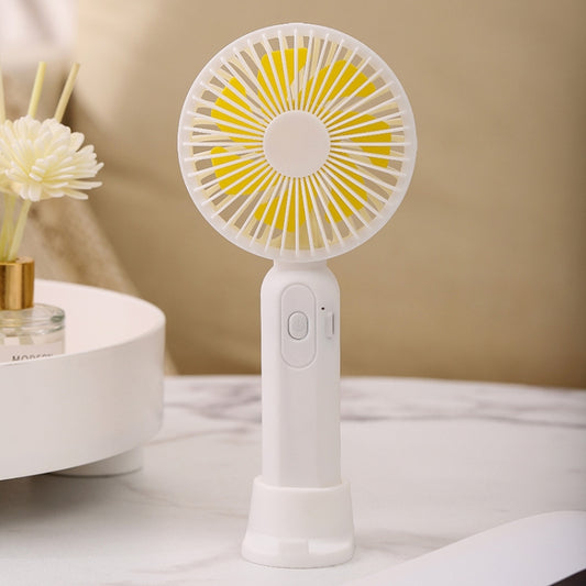 M9 Handheld Mini Fan Outdoor USB Charging Desktop Fan 2500mAh(White) by buy2fix