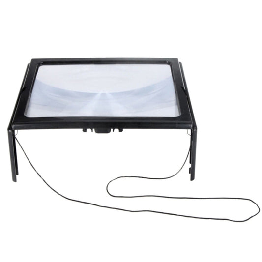 WJ10015 Full Page Reading LED Light Three-dimensional Folding Bracket Magnifying Glass - Others by buy2fix | Online Shopping UK | buy2fix