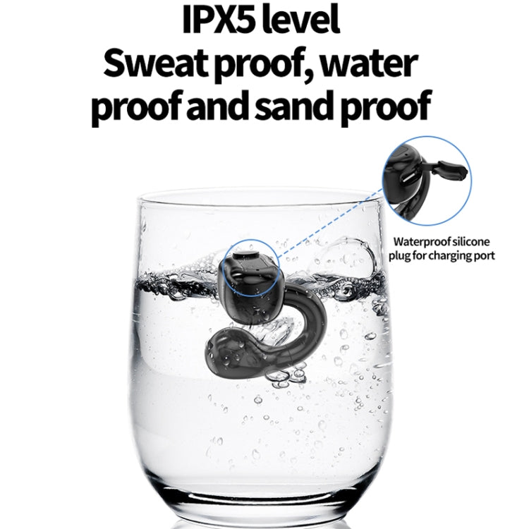 M10 IPX5 Waterproof Ear Clip Bluetooth Earphones, Style: Doble Black by buy2fix