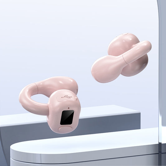 M10 IPX5 Waterproof Ear Clip Bluetooth Earphones, Style: Doble Pink by buy2fix