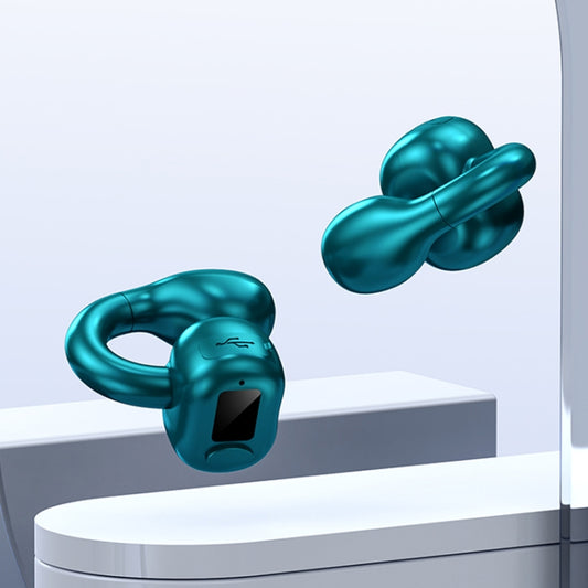 M10 IPX5 Waterproof Ear Clip Bluetooth Earphones, Style: Doble Green by buy2fix