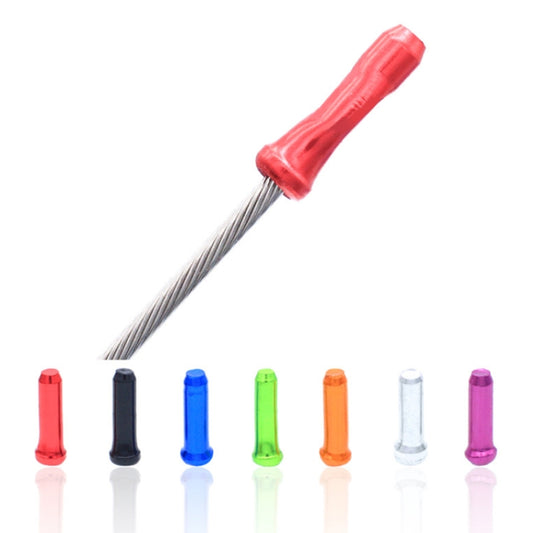 50pcs Mountain Road Bicycle Aluminum Alloy Brake Shifting Cable Core Cap(Random Color Delivery) by buy2fix