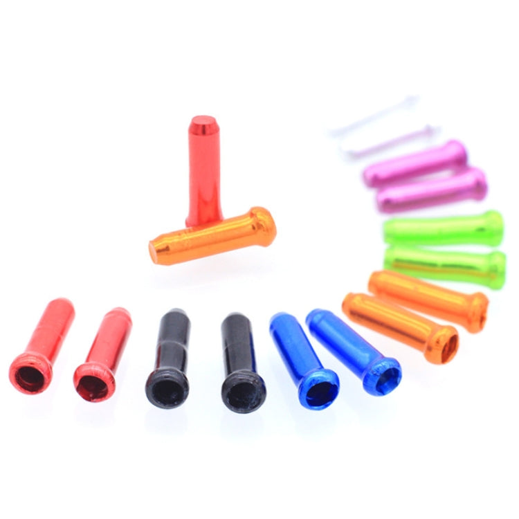 50pcs Mountain Road Bicycle Aluminum Alloy Brake Shifting Cable Core Cap(Random Color Delivery) by buy2fix