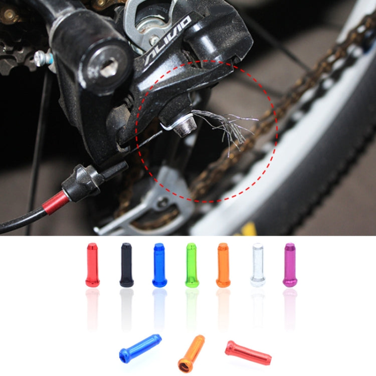 50pcs Mountain Road Bicycle Aluminum Alloy Brake Shifting Cable Core Cap(Random Color Delivery) by buy2fix