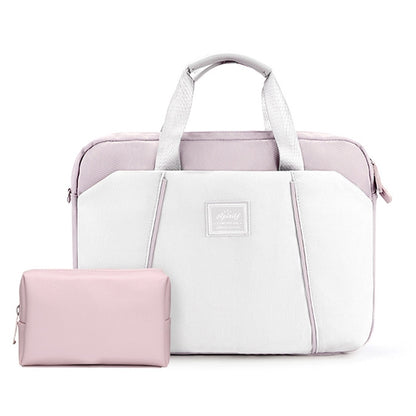 13.3-14 inch Computer Handheld Messenger Bag For Apple MacBook / Huawei / Xiaomi / Basne(Ladder Hand Lands Purple+Pink PU Power Package) by buy2fix