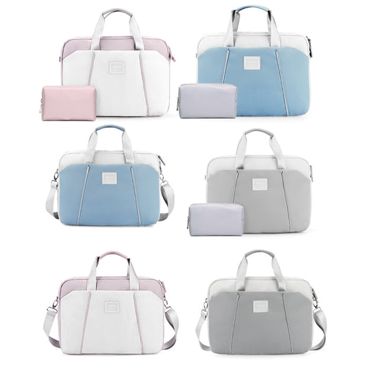 13.3-14 inch Computer Handheld Messenger Bag For Apple MacBook / Huawei / Xiaomi / Basne(Ladder Hand Lands Purple+Pink PU Power Package) by buy2fix