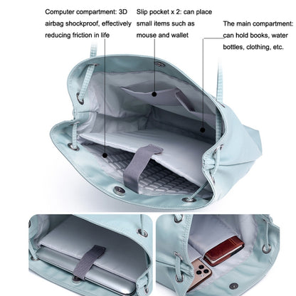 For Apple Macbook Shoulder / Handheld / Messenger Computer Bag, Size: Medium(Lake Blue+Gray Mouse Pad) by buy2fix