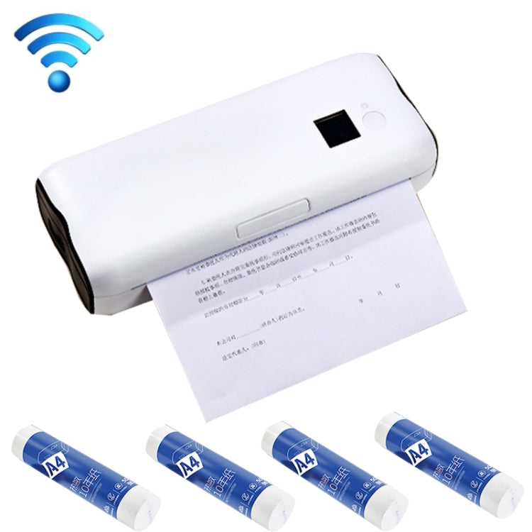 Home Small Phone Office Wireless Wrong Question Paper Student Portable Thermal Printer, Style: Remote Edition+200pcs A4 Paper by buy2fix