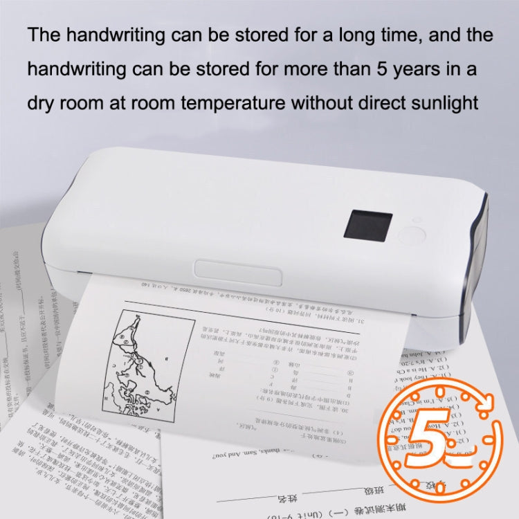 Home Small Phone Office Wireless Wrong Question Paper Student Portable Thermal Printer, Style: Remote Edition+200pcs A4 Paper by buy2fix