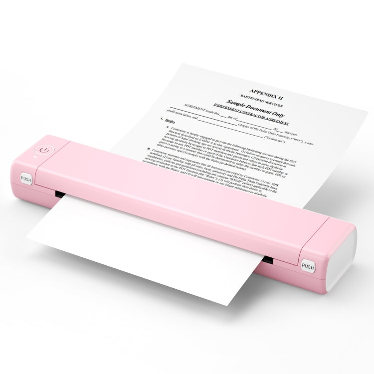 M08F Bluetooth Wireless Handheld Portable Thermal Printer(White Pink Letter Version) by buy2fix